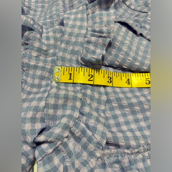 Wild Fable purple/blue gingham shirts with ruffle, XXL - Picture 5 of 6